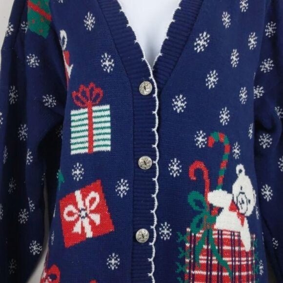 Nutcracker Christmas Sweater Cardigan Women's Button down size M - Picture 4 of 13